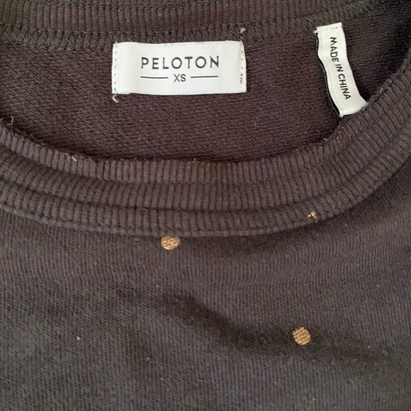 PELOTON Oversized Metallic Dot Long Sleeve Top XS - Picture 10 of 10